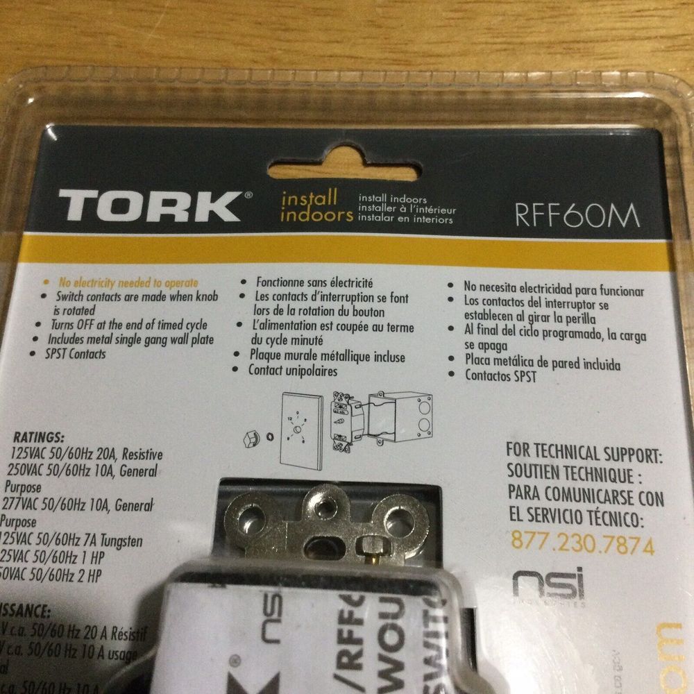 Tork Rff60m Spring-Wound Timer,Range 0 To 60 Minutes - Picture 3 of 5